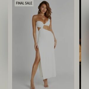 Meshki White Cut-Out Midi Dress - Solana Dress